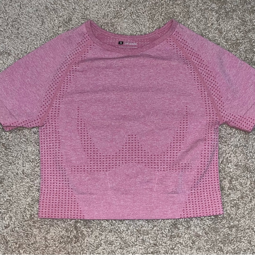 Pink Short Sleeve Knit Top